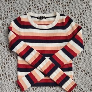 Say What size Small Striped Cropped Long Sleeve